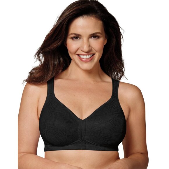 Playtex Other - NWT Playtex 18 Hour Wirefree Bra Front Close Back Power Support Womens Black 40C